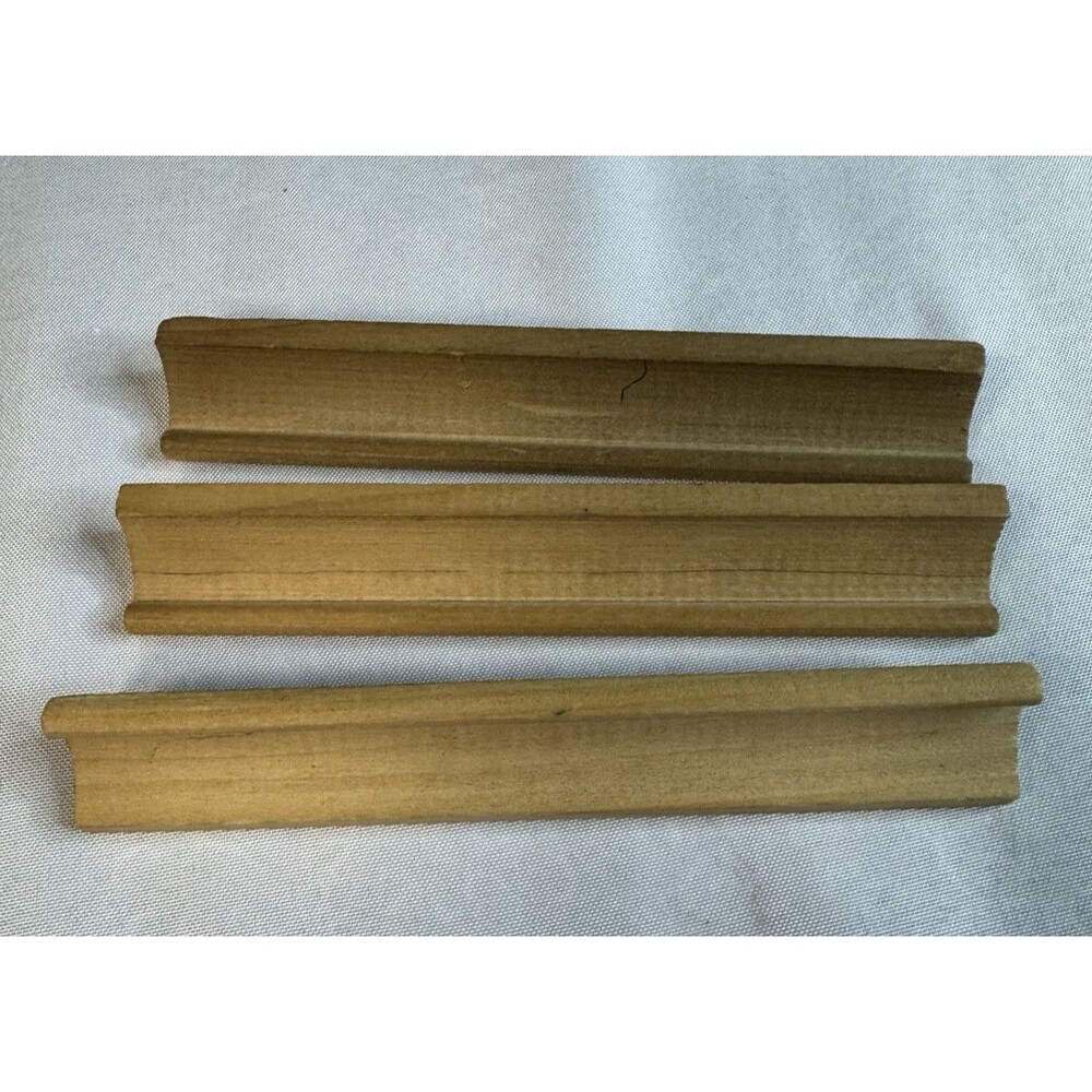 Vintage Scrabble Wood Tile Racks Holders Set of 3 Replacement Game Pieces Crafts
